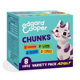 Edgard Cooper Chunks Multipack med våt kattmat 8x85g